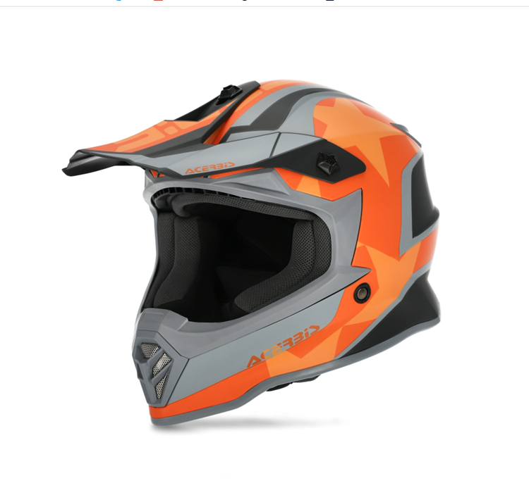 CASCO ACERBIS CROSS IMPACT STEEL JUNIOR NEGRO NARANJA T.54